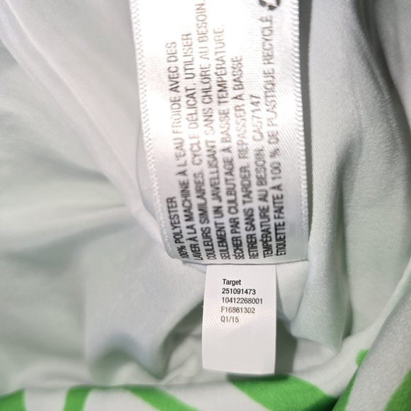 LILLY PULITZER For Target tropical Island Green/White Satin Jumpsuit Sz XS - Picture 8 of 8